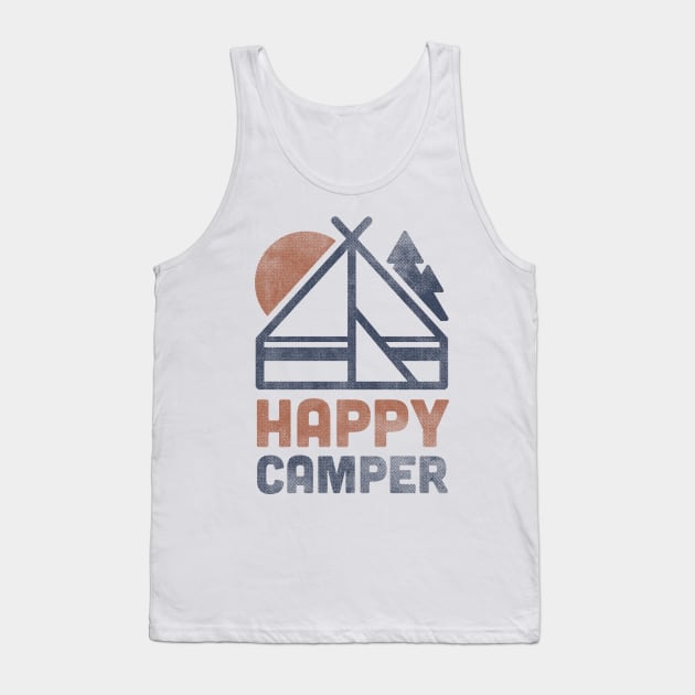 Happy Camper Tank Top by ZekeTuckerDesign